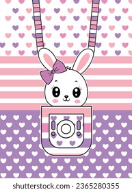 cute bunny graphic tees for girl desgin