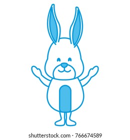 Cute bunny head cartoon