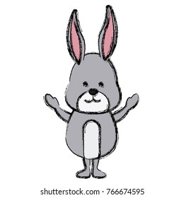 Cute bunny head cartoon