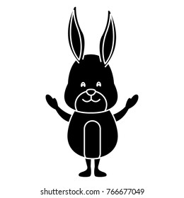 Cute bunny head cartoon