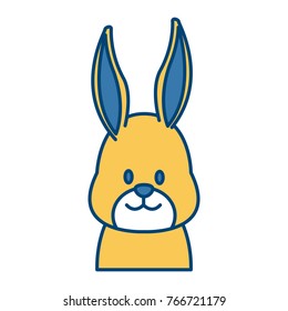 Cute bunny head cartoon