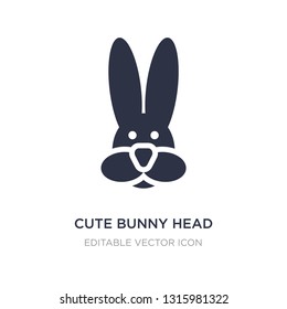 cute bunny head icon on white background. Simple element illustration from Animals concept. cute bunny head icon symbol design.