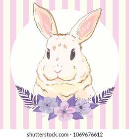 Cute bunny, illustration