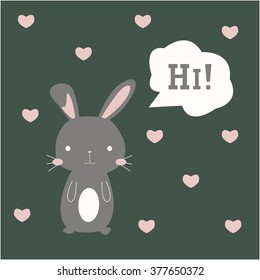 cute bunny illustration