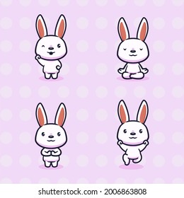 cute bunny illustration vector design