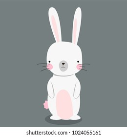 Cute bunny isolated. Happy Easter design. Vector illustration