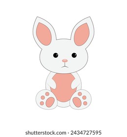 cute bunny, little rabbit vector