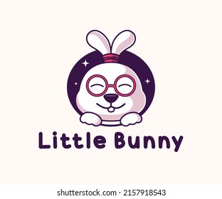 Cute Bunny Logo Character Illustration Icon Stock Vector (Royalty Free ...