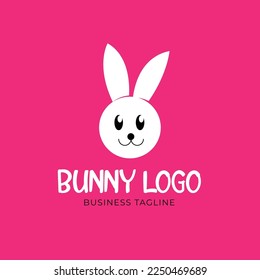 diseño de logotipo de conejo lindo