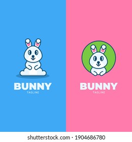 Cute bunny mascot logo, Vektorgrafik eps10