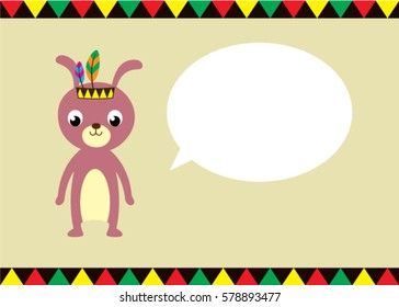 cute bunny message card