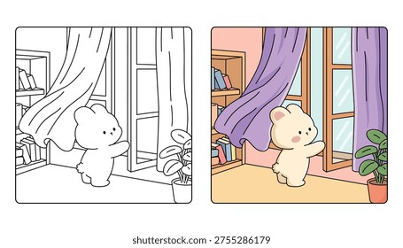 A cute bunny opening