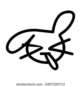 Cute Bunny Patch Fashion Sticker And Vector Design K4, Commercial Use