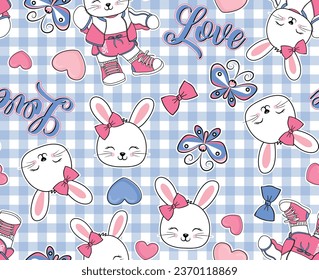 cute bunny patterns for girl design sleepwear