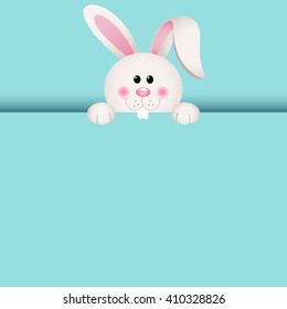 Cute bunny peeking out
