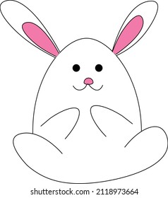 cute cute bunny with a pink nose