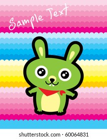 cute bunny rabbit card