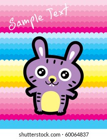 cute bunny rabbit card