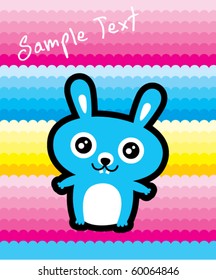 cute bunny rabbit card