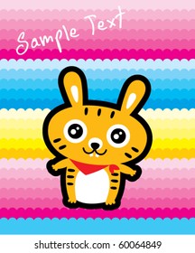 cute bunny rabbit card