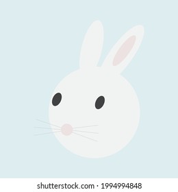 Cute bunny rabbit character vector vector illustration.