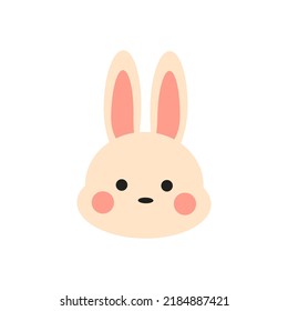 Cute bunny rabbit character vector vector illustration. Elements for design greeting cards, Easter celebrations.