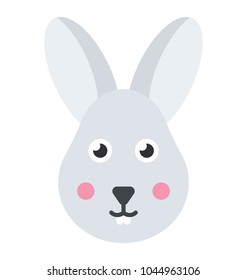 A cute bunny rabbit head