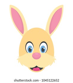 A cute bunny rabbit head