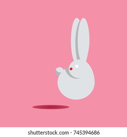 cute bunny rabbit logo design icon shape