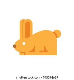 cute bunny rabbit logo design icon shape