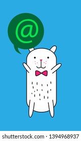 cute bunny or rabbit for mascot and t-shirt design