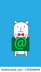 cute bunny or rabbit for mascot and t-shirt design
