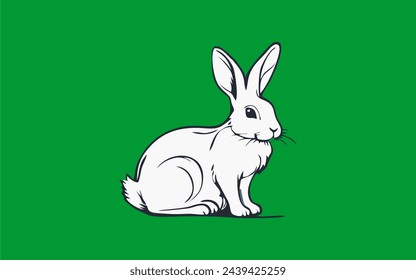 Cute bunny rabbit outline sketch vector illustration. bunny line art doodle in different poses