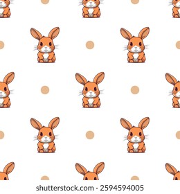 Cute bunny rabbit pattern background vector design