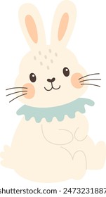 Cute Bunny Rabbit Vector Illustration