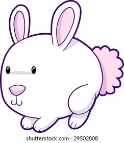 Cute Bunny Rabbit Vector Illustration