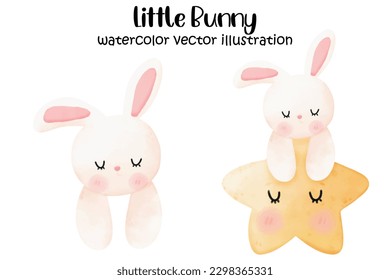 Conejo cutáneo, conejo, conejo acuarela, ilustración del vector conejo