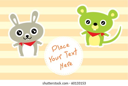 cute bunny and rat