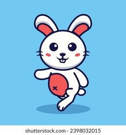Cute-Bunny-Running-Vektorgrafik-Illustration