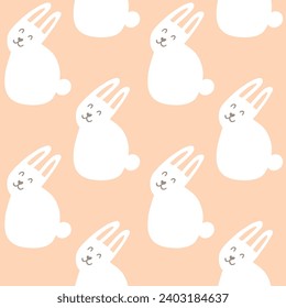 Cute bunny seamless pattern easter