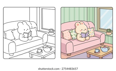 A Cute bunny sitting