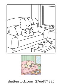 A Cute bunny sitting