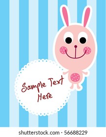 cute bunny tag