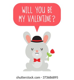 Cute Bunny Valentine's Date
