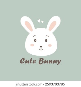 Cute bunny. vector design for kids bedding, fabric, wallpaper, wrapping paper, textile, t-shirt print