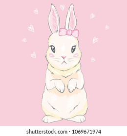 Cute bunny, vector, illustration