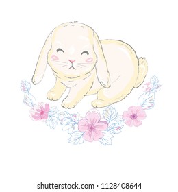 Cute bunny, vector, illustration