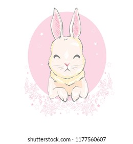 Cute bunny, vector, illustration