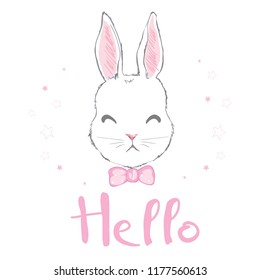 Cute bunny, vector, illustration