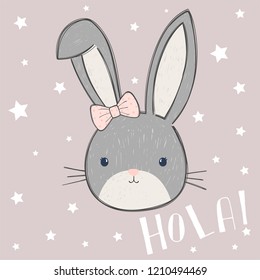 cute bunny vector illustration